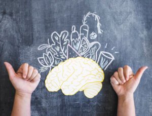 From Detox to Renewal: The Comprehensive Approach of 911 Detox Center 2 brain drawn vegetables with thumb up sign chalkboard